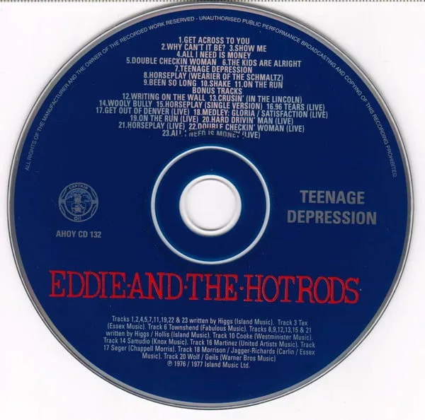 Eddie And The Hot Rods Teenage Depression-CD, CDs, Historia Nuestra