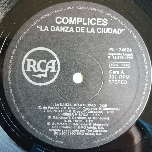 Complices, La Danza De La Ciudad-LP, Vinilos, Historia Nuestra