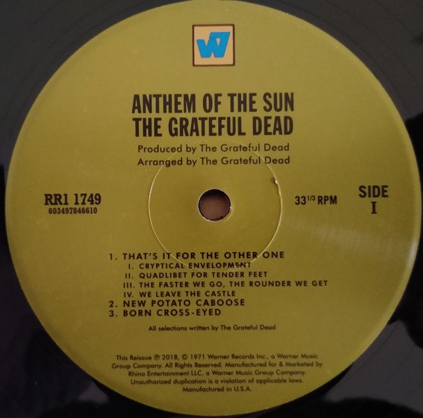 Grateful Dead* Anthem Of The Sun-LP, Vinilos, Historia Nuestra