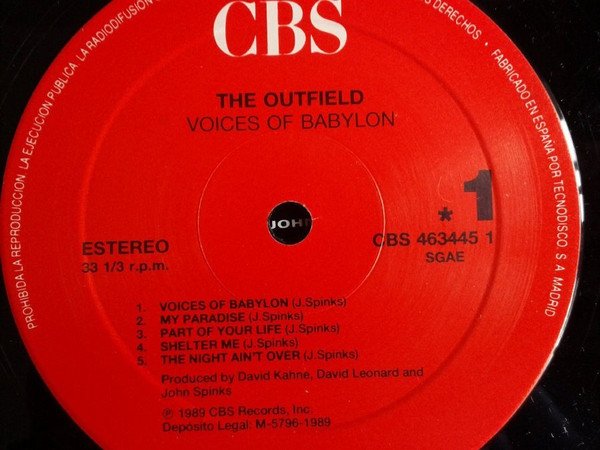 The Outfield, Voices Of Babylon-LP, Vinilos, Historia Nuestra