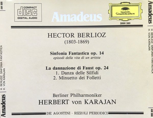 H. Berlioz*, Berliner Philharmoniker, Herbert von Karajan Sinfonia Fantastica / Danza Delle Silfidi / Minuetto Dei Folletti-CD, CDs, Historia Nuestra