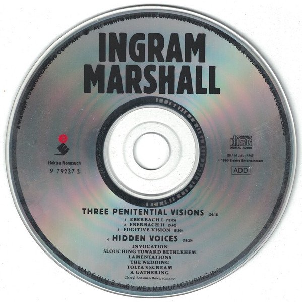 Ingram Marshall Three Penitential Visions / Hidden Voices-CD, CDs, Historia Nuestra