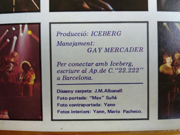 Iceberg En Directe-LP, Vinilos, Historia Nuestra