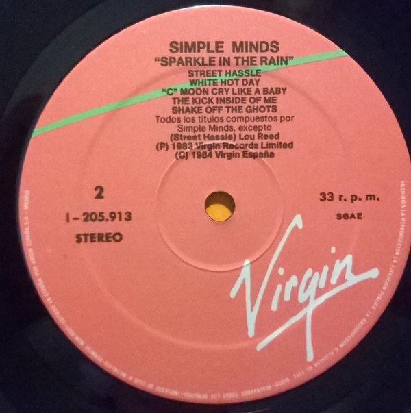 Simple Minds Sparkle In The Rain-LP, Vinilos, Historia Nuestra