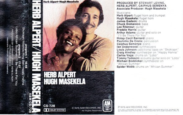 Herb Alpert / Hugh Masekela Herb Alpert / Hugh Masekela-Cass, Cintas y casetes, Historia Nuestra