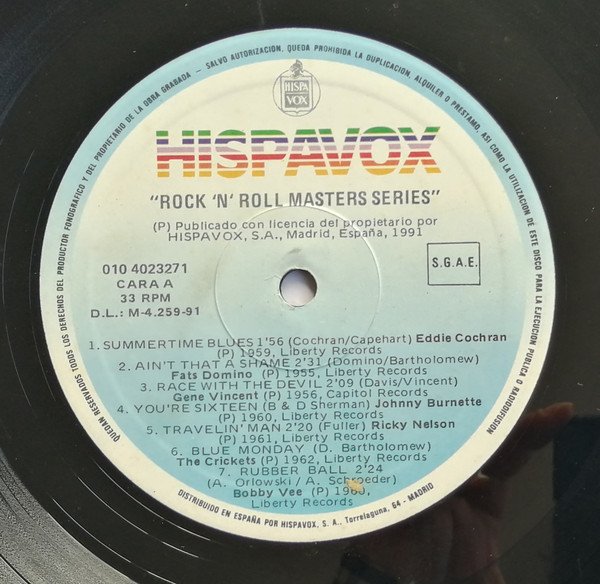 Various, Rock 'N' Roll Master Series-LP, Vinilos, Historia Nuestra