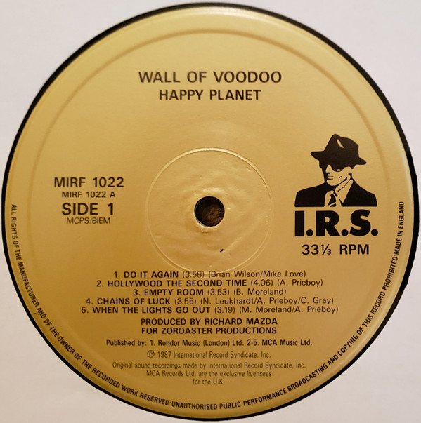 Wall Of Voodoo, Happy Planet-LP, Vinilos, Historia Nuestra
