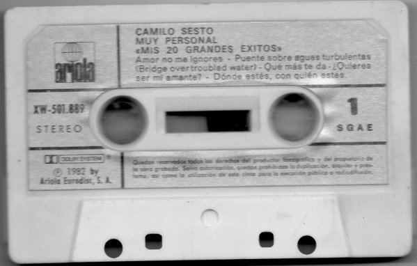 Camilo Sesto, Muy Personal - Mis 20 Grandes Exitos-Tape, Cintas y casetes, Historia Nuestra