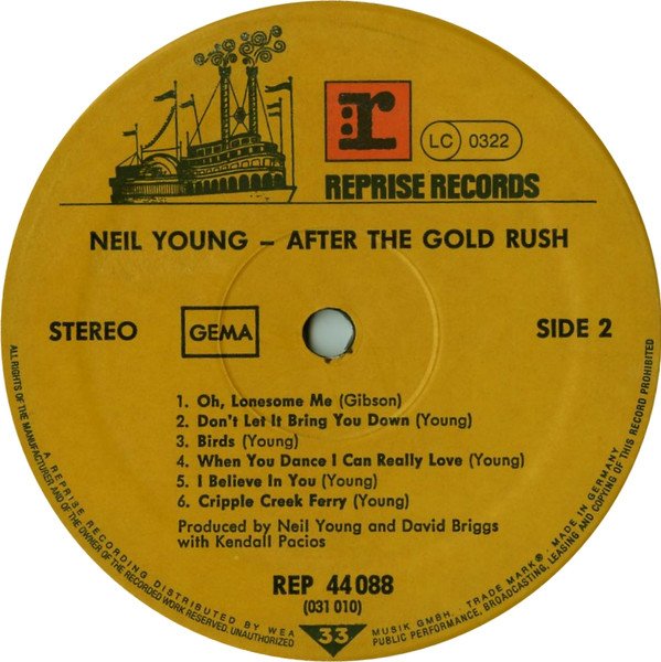 Neil Young, After The Gold Rush-LP, Vinilos, Historia Nuestra