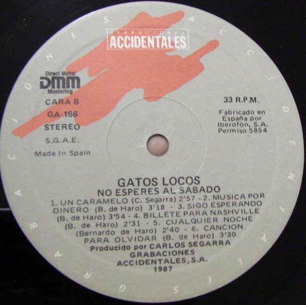 Gatos Locos No Esperes Al Sábado-LP, Vinilos, Historia Nuestra