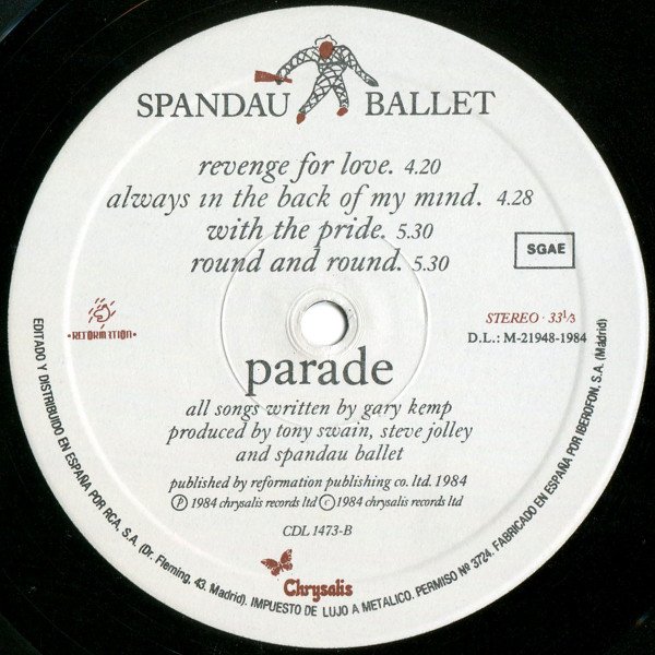 Spandau Ballet Parade-LP, Vinilos, Historia Nuestra