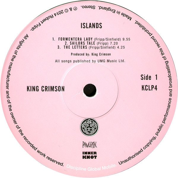 King Crimson Islands-LP, Vinilos, Historia Nuestra