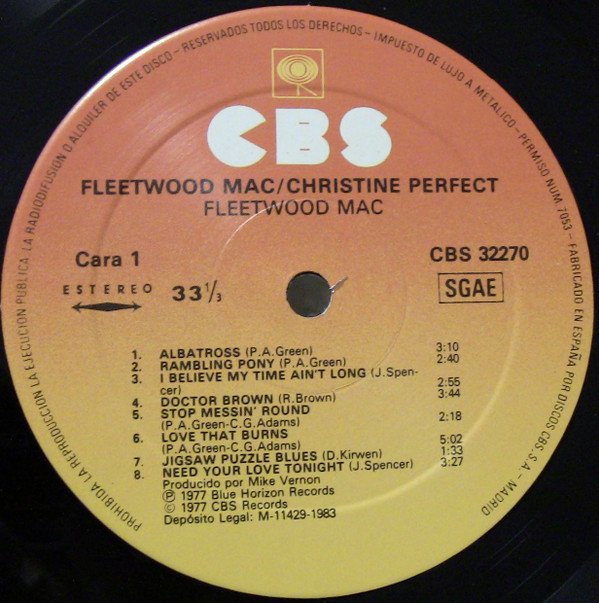 Fleetwood Mac And Christine Perfect Albatross-LP, Vinilos, Historia Nuestra