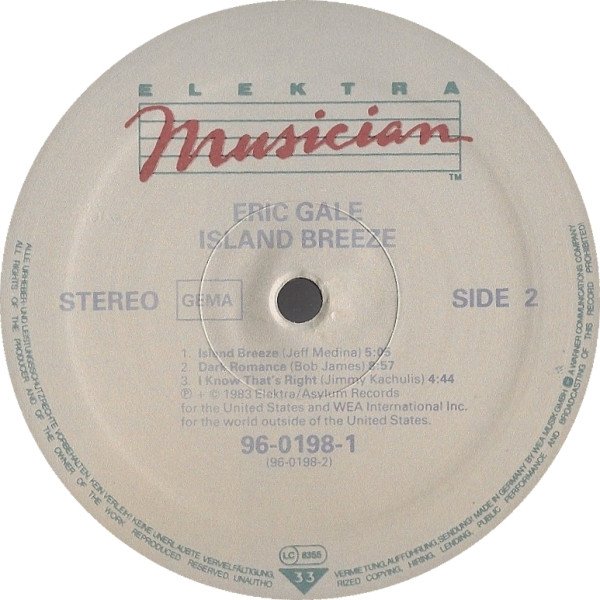 Eric Gale Island Breeze-LP, Vinilos, Historia Nuestra