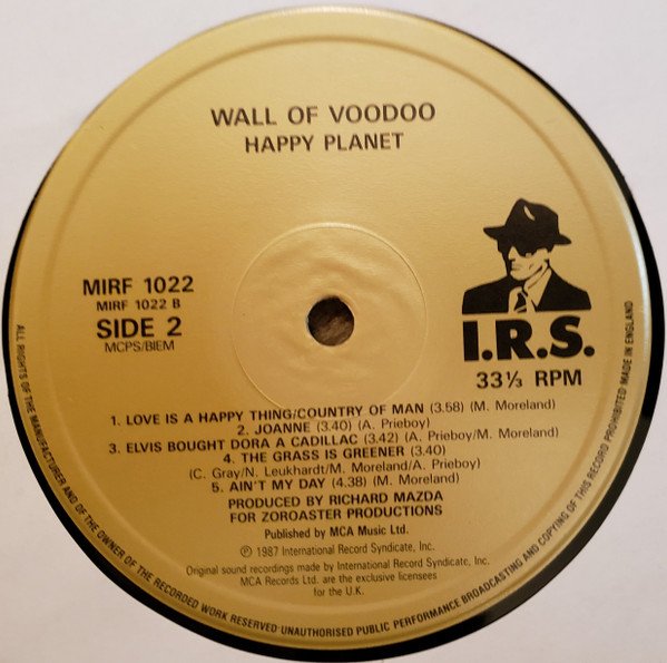 Wall Of Voodoo, Happy Planet-LP, Vinilos, Historia Nuestra