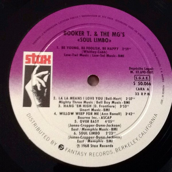 Booker T and The MG's, Soul Limbo-LP, Vinilos, Historia Nuestra