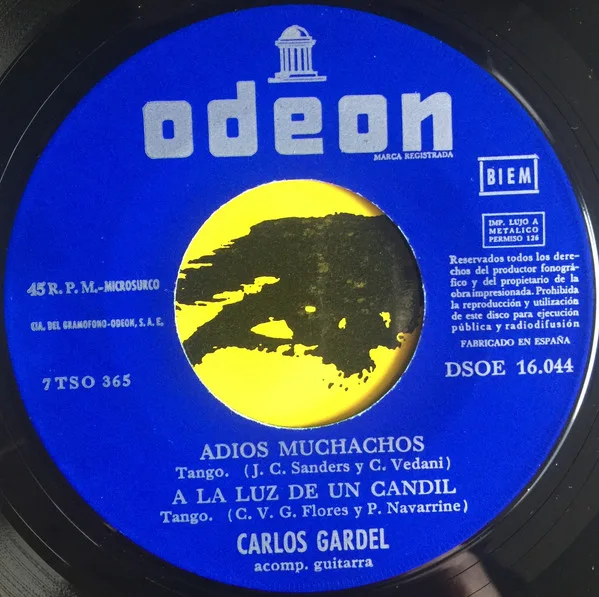 Carlos Gardel-7 inch, Vinilos, Historia Nuestra