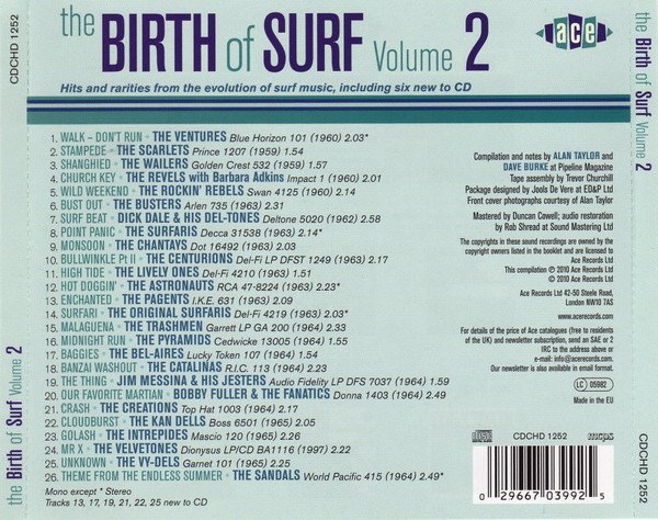 Various, The Birth Of Surf Volume 2-CD, CDs, Historia Nuestra