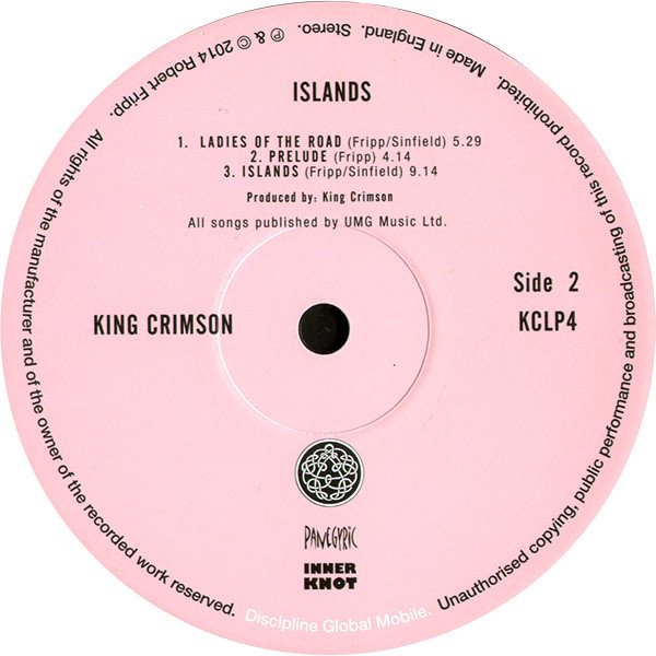 King Crimson Islands-LP, Vinilos, Historia Nuestra