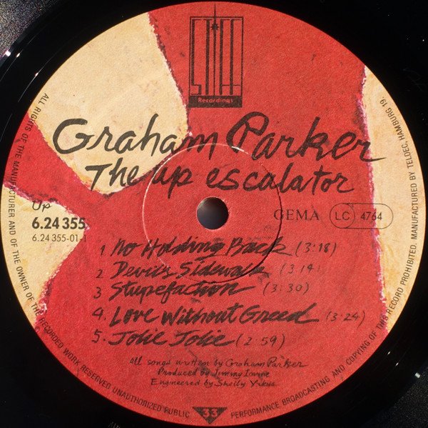 Graham Parker The Up Escalator-LP, Vinilos, Historia Nuestra