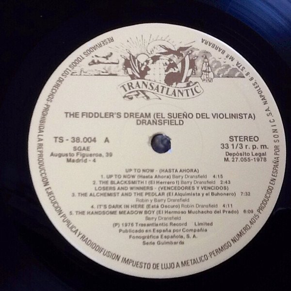 Dransfield, The Fiddler's Dream (El Sueño Del Violinista)-LP, Vinilos, Historia Nuestra
