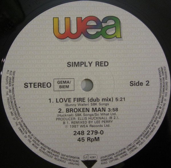 Simply Red Love Fire-12, Vinilos, Historia Nuestra