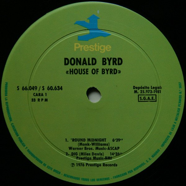 Donald Byrd, House Of Byrd-LP, Vinilos, Historia Nuestra