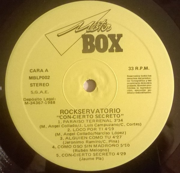 Rockservatorio Con Cierto Secreto-LP, Vinilos, Historia Nuestra