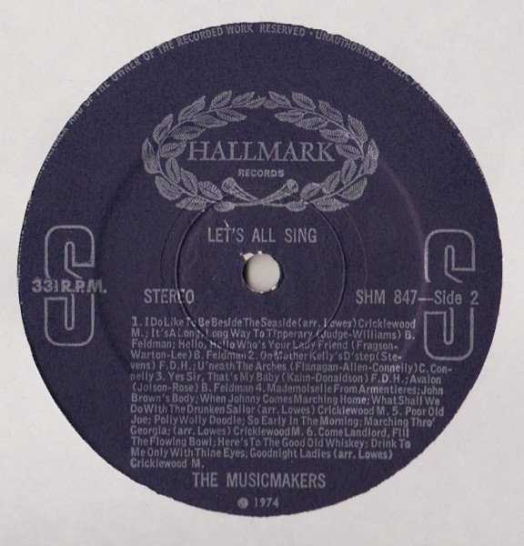 The Musicmakers, Let's All Sing-LP, Vinilos, Historia Nuestra