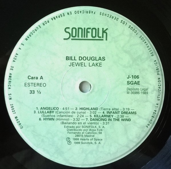 Bill Douglas, Jewel Lake-LP, Vinilos, Historia Nuestra