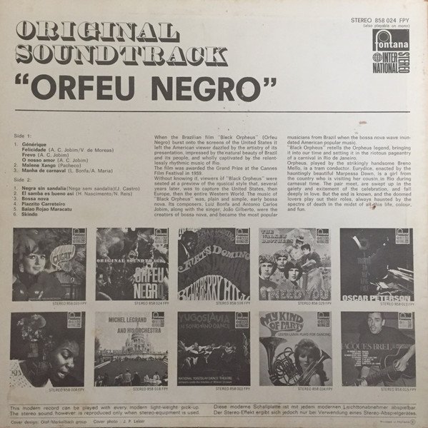 Various, Original Soundtrack Orfeu Negro-LP, Vinilos, Historia Nuestra