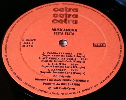 Musicanova, Festa Festa-LP, Vinilos, Historia Nuestra