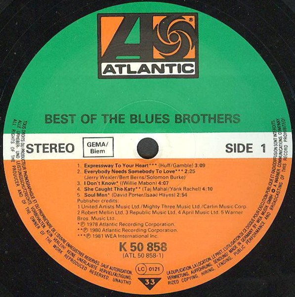 The Blues Brothers, Best Of The Blues Brothers-LP, Vinilos, Historia Nuestra