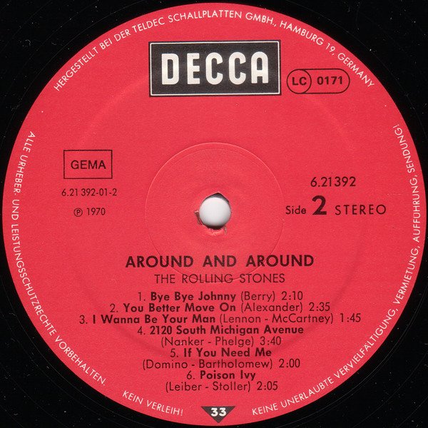 The Rolling Stones Around And Around-LP, Vinilos, Historia Nuestra