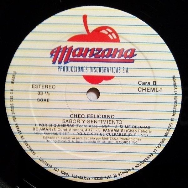 Cheo Feliciano, Sabor Y Sentimiento-LP, Vinilos, Historia Nuestra