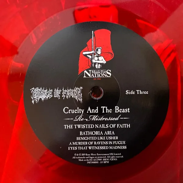 Cradle Of Filth, Cruelty And The Beast (Re-Mistressed)-LP, Vinilos, Historia Nuestra