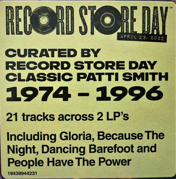 Patti Smith, Curated By Record Store Day-LP, Vinilos, Historia Nuestra