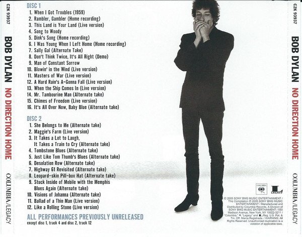 Bob Dylan, No Direction Home: The Soundtrack-CD, CDs, Historia Nuestra