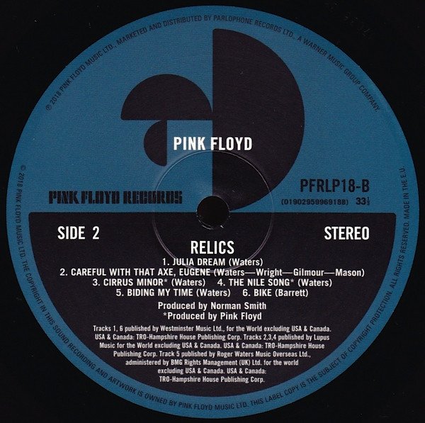 Pink Floyd Relics-LP, Vinilos, Historia Nuestra