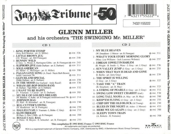 Glenn Miller And His Orchestra The Swinging Mr. Miller-2xCD, CDs, Historia Nuestra
