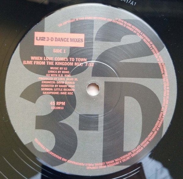 U2 3-D Dance Mixes-12, Vinilos, Historia Nuestra