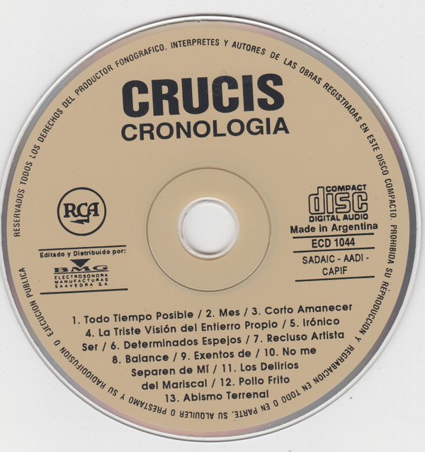 Crucis, Cronología - 2 LP En 1 CD-CD, CDs, Historia Nuestra