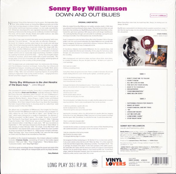 Sonny Boy Williamson Down And Out Blues-LP, Vinilos, Historia Nuestra