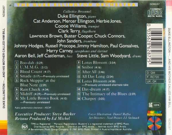 Duke Ellington, "And His Mother Called Him Bill"-CD, CDs, Historia Nuestra