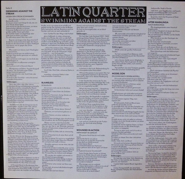 Latin Quarter, Swimming Against The Stream-LP, Vinilos, Historia Nuestra