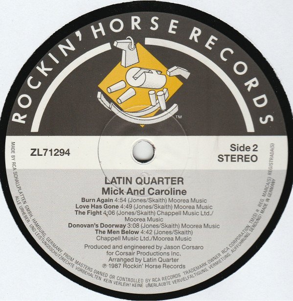 Latin Quarter, Mick And Caroline-LP, Vinilos, Historia Nuestra