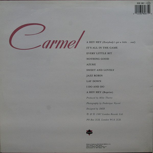 Carmel , Everybody's Got A LittleSoul-LP, Vinilos, Historia Nuestra