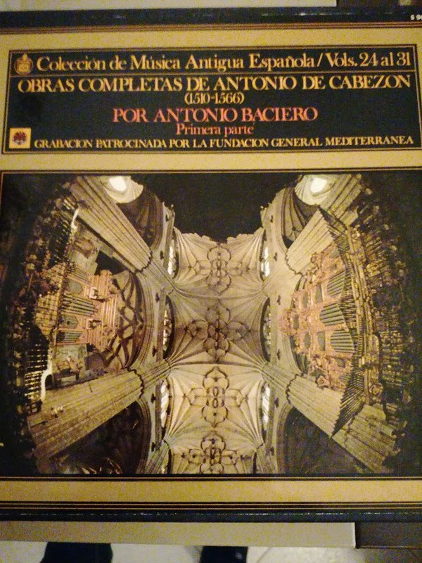 Antonio de Cabezón,Obras Completas- Prima Parte-LP, Vinilos, Historia Nuestra