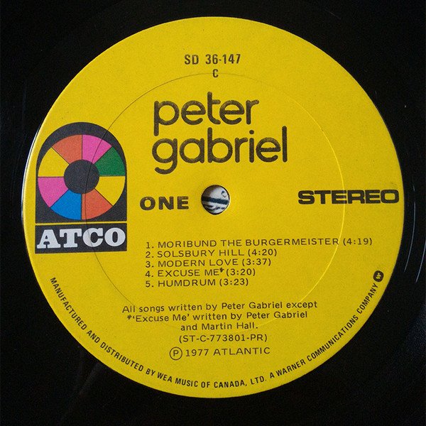 Peter Gabriel Peter Gabriel-LP, Vinilos, Historia Nuestra