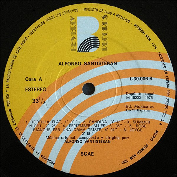 Alfonso Santisteban, Alfonso Santisteban-LP, Vinilos, Historia Nuestra